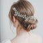 Silver Marquise Rhinestone Leaf Hairband for Weddings