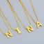 18k Gold Plated Alphabet Pendant Necklace - Minimalist Initial Choker Chain