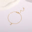 Gold Plated Zircon Alphabet Anklet for Women