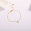 Gold Plated Zircon Alphabet Anklet for Women