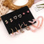 Fashion Heart Butterfly Rhinestone Inlay Earrings Set