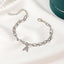 Fashion Statement Thick Chain Anklet with Sparkling Letter A Pendant