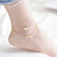 Fashion Double Layer Heart Titanium Steel Anklet