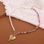 Fashion Asymmetrical Soft Clay Heart Necklace - Bohemian Style Pendant Jewelry