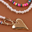 Fashion Asymmetrical Soft Clay Heart Necklace - Bohemian Style Pendant Jewelry