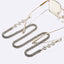 Fashion Metal Glasses and Mask Chain with Simple Pearl Alloy in Silver