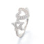 Fashion Starry Heart Adjustable Zircon Ring