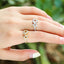 Fashion Starry Heart Adjustable Zircon Ring