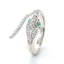 Fashion Adjustable Green Eye Snake Zircon Copper Ring