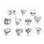 Fashion Moonstone Owl Ring Set - 11 Piece Alloy Jewelry Collection for Women