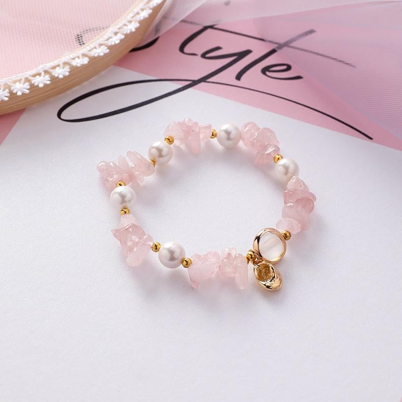 Fashion Natural Stone and Irregular Shell Pearl Beaded Bracelet