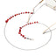 Fashion Red Natural Stone Alloy Glasses and Mask Chain