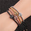 Lion Head Wheel Copper Bead Bracelet Set - Customizable Jewelry Collection