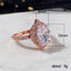 Rose Gold Plated Zircon Round Diamond Princess Engagement Ring