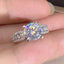 Fashion Classic Four-Claw Zircon Crystal Engagement Ring for Women