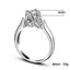 Fashion Classic Four-Claw Shining Zircon Copper Engagement Ring