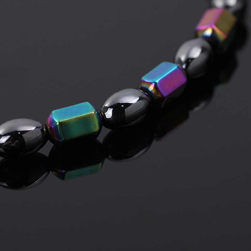Fashion AB Color Hematite Beaded Women's Anklet