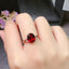 Rose Gold Adjustable Garnet-Inspired Oval Gemstone Ring