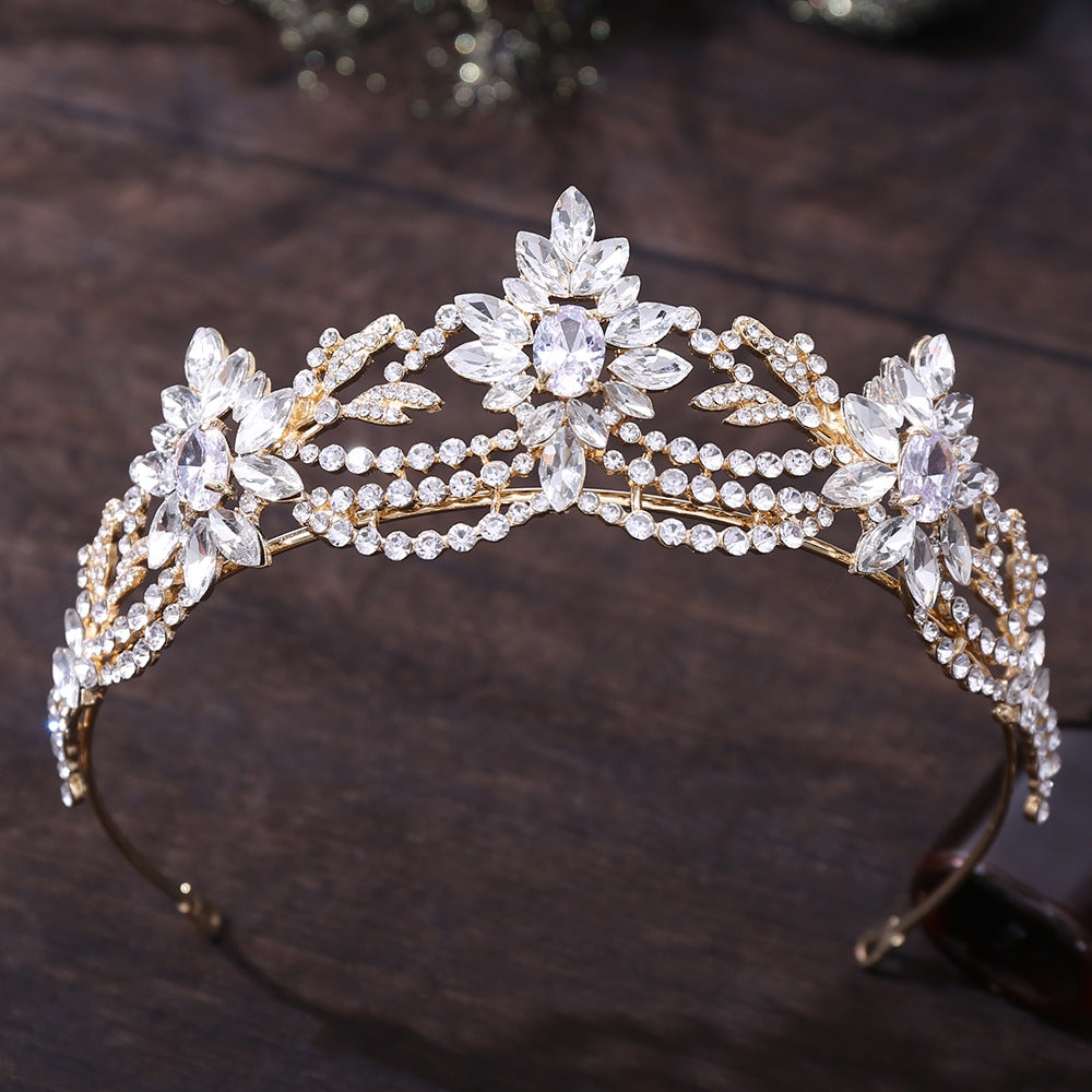 Elegant Zircon Bridal Tiara - European Style Wedding Crown Headband