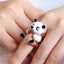 Fashion Panda Enamel Plated Women's Open Ring - Unique 2023 Design