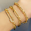 Fashion Copper Zircon Letter Mom Paperclip Bracelet