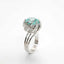 Paraiba Blue-Green Diamond Lotus Copper Adjustable Ring