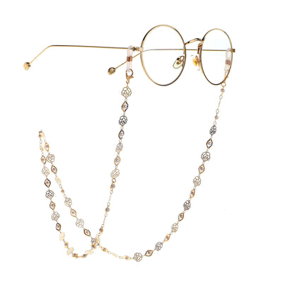 Fashion Pearl Rose Eyeglass Chain