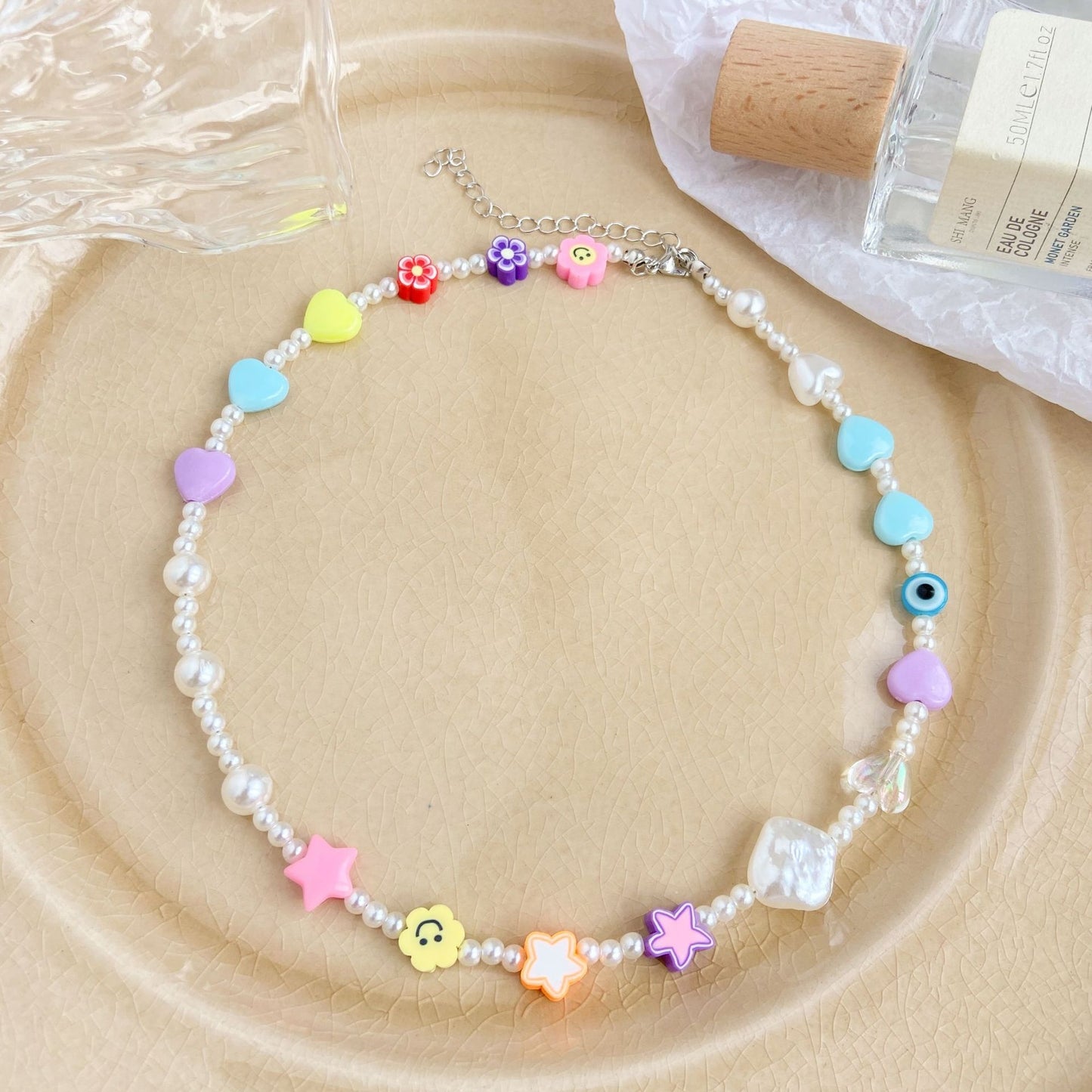 Bohemian Pearl Flower Pendant Necklace
