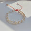 French Baroque Natural Pearl Beaded Star Bracelet - Ethnic Style Woven Shell Design