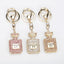 Fashion Rhinestone Perfume Bottle Keychain Pendant for Women