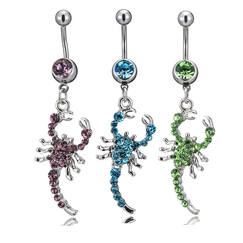 Fashion Scorpion Diamond Alloy Navel Ring