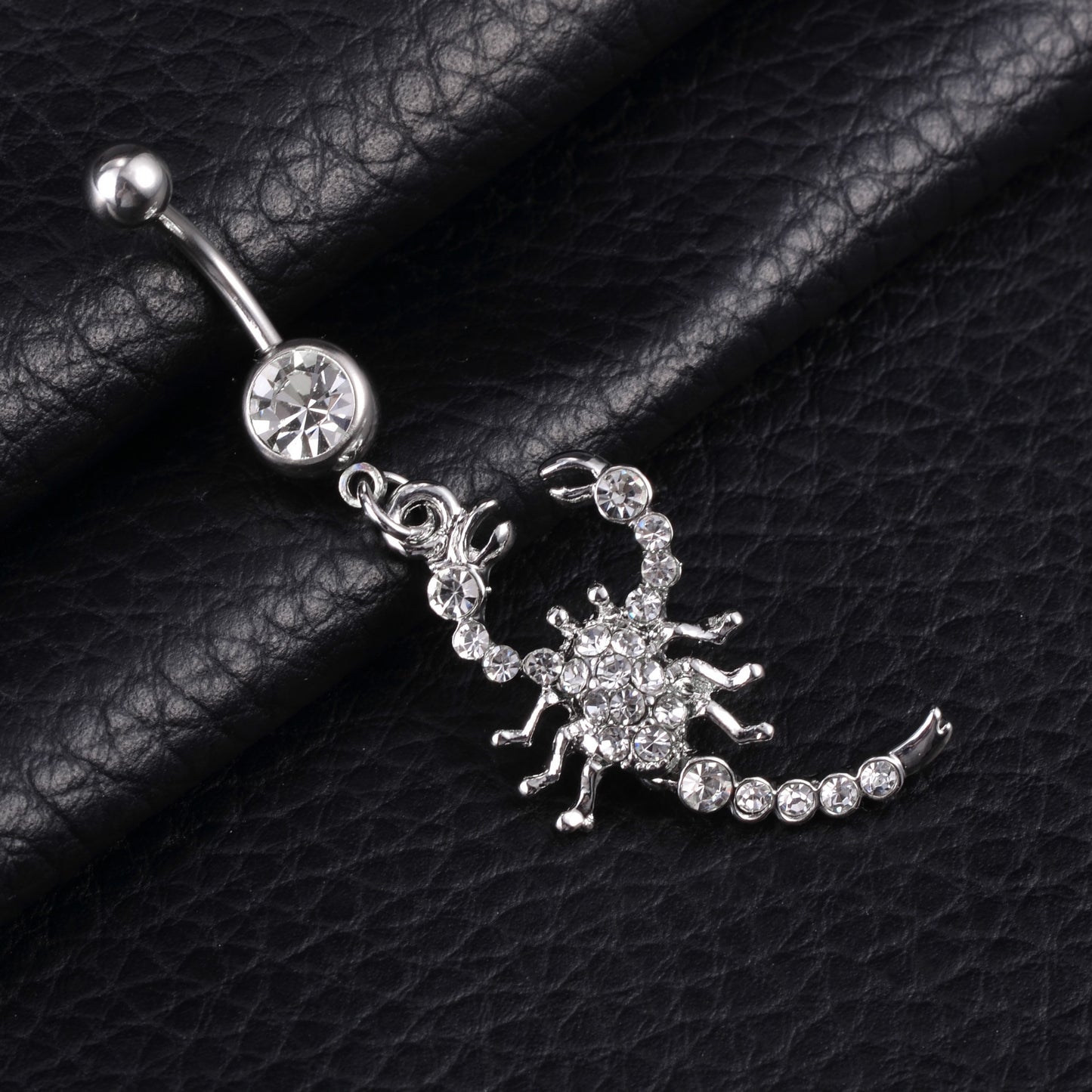 Fashion Piercing Jewelry Diamond Scorpion Alloy Navel Ring