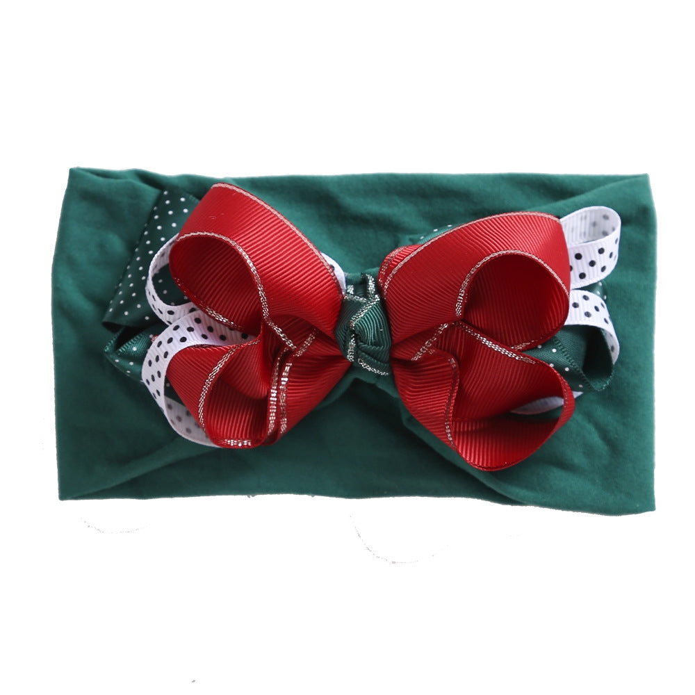 Plaid Bow Knot Nylon Baby Headband for Girls