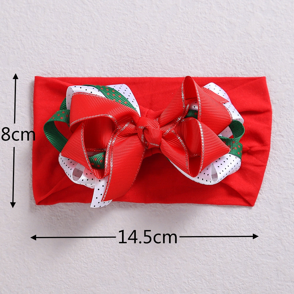 Plaid Bow Knot Nylon Baby Headband for Girls