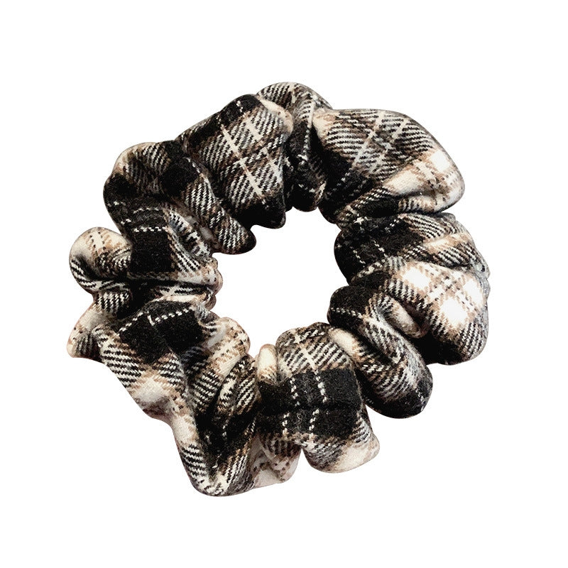 Fashion Plaid Hair Tie - French Retro College Style Hair Accessory