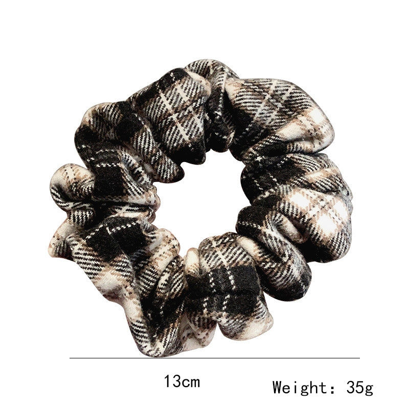 Fashion Plaid Hair Tie - French Retro College Style Hair Accessory