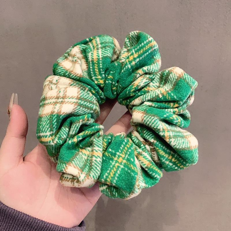 Fashion Plaid Hair Tie - French Retro College Style Hair Accessory