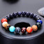 Solar System Natural Stone Beaded Unisex Bracelet