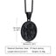 Fashion Portrait Stainless Steel St. Christopher Oval Pendant Necklace