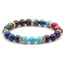 Fashion Multicolor Lava Stone & White Agate Beaded Bracelets