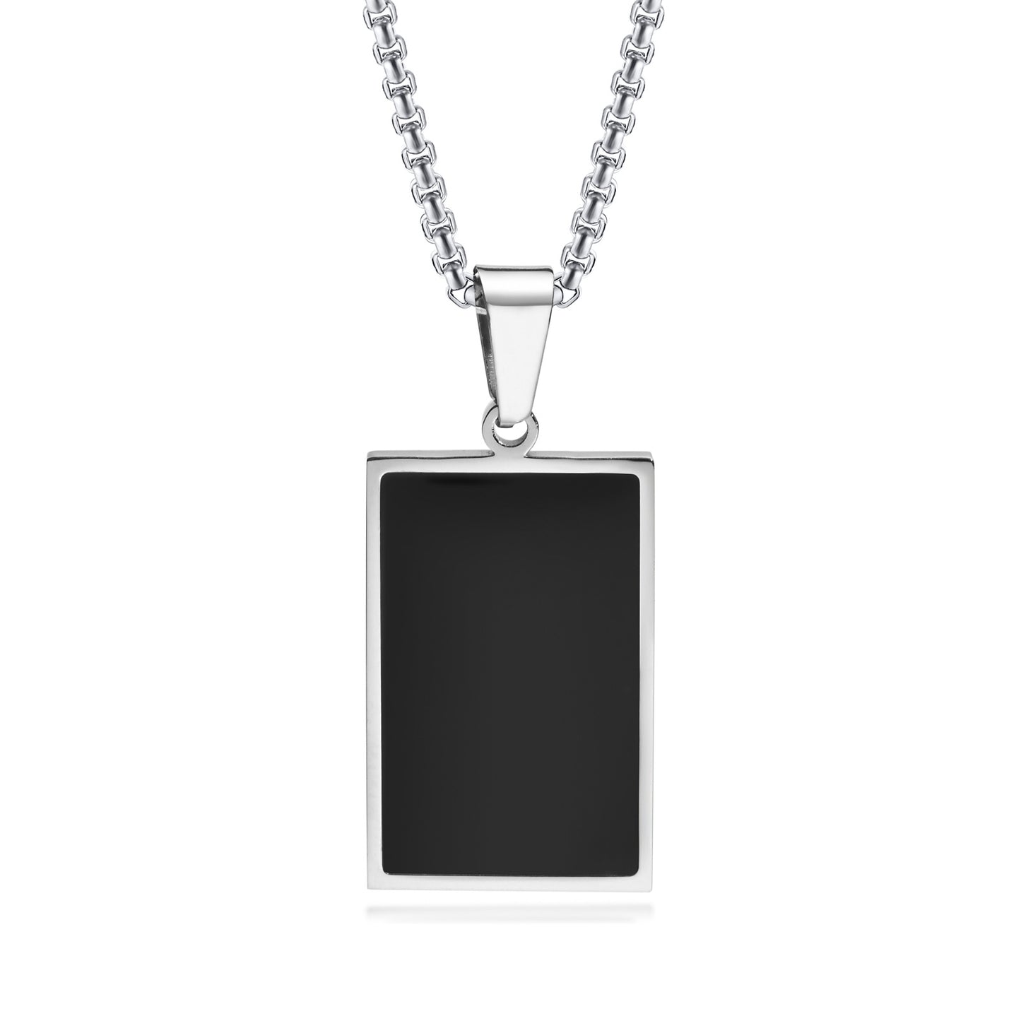 Geometric Stainless Steel Men's Pendant Necklace