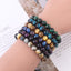 Fashion Retro Natural Tiger Eye Stone Bracelet - Handmade High-Quality Round Bead Jewelry