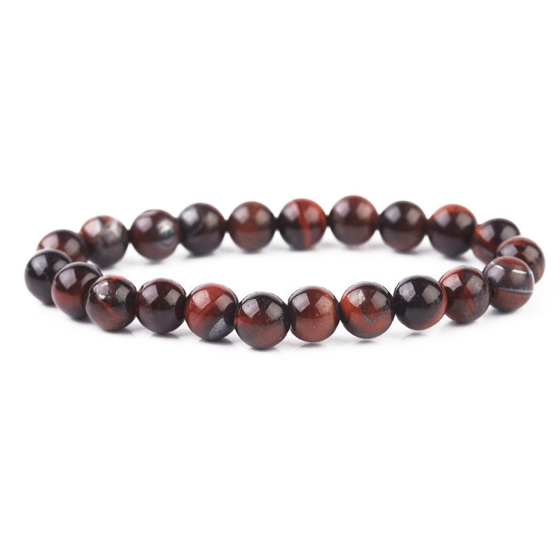 Fashion Retro Natural Tiger Eye Stone Bracelet - Handmade High-Quality Round Bead Jewelry