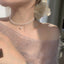 Fashion Retro Pearl Braided Choker Necklace Alloy Clavicle Chain