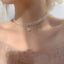 Fashion Retro Pearl Braided Choker Necklace Alloy Clavicle Chain