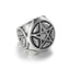Vintage Pentagram Star Embossed Alloy Ring