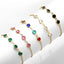 Fashion Adjustable 18k Gold Plated Colorful Crystal Bracelet