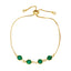 Fashion Adjustable 18k Gold Plated Colorful Crystal Bracelet