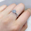 Fashion Adjustable Moissanite and Artificial Diamond Ring in Sterling Silver