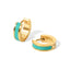 Fashion Geometric Enamel 18k Gold Plated Stainless Steel Hoop Earrings